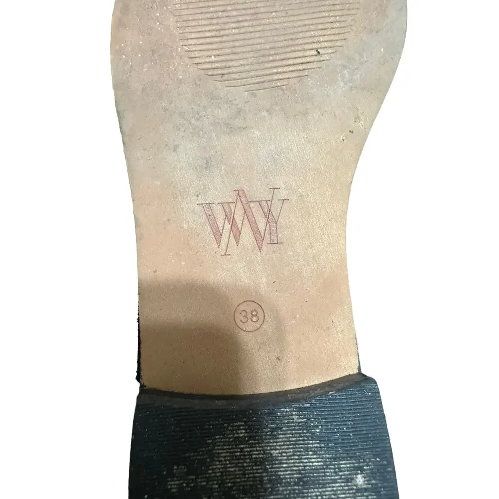 Wythe NY ray black suede knee high‎ boots size 38